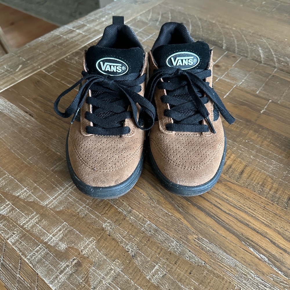 Vans Brown and Black Suede Sneakers
